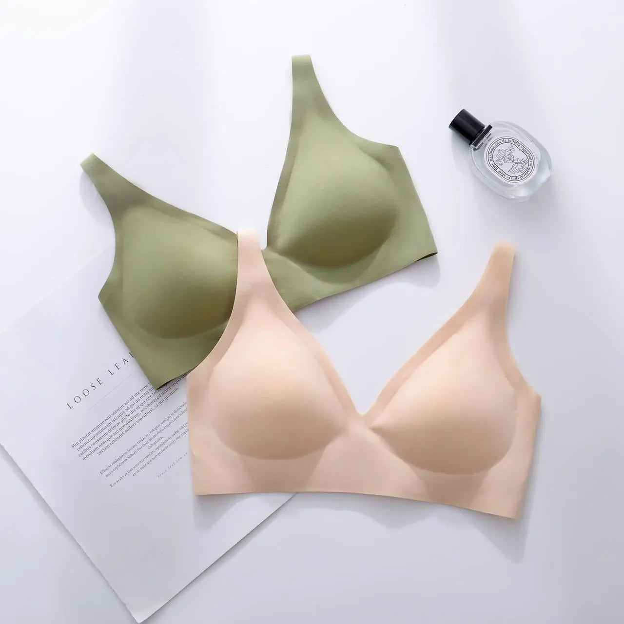 Jelly Seamless Underwear Small Breasts Gathered without Rims One-Piece Sports Sleep Beautiful Back Bra Thin in Summer Bras