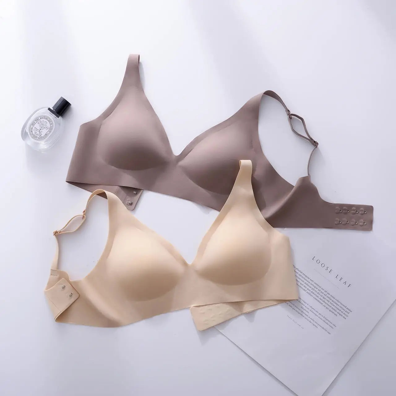 Jelly Seamless Underwear Small Breasts Gathered without Rims One-Piece Sports Sleep Beautiful Back Bra Thin in Summer Bras